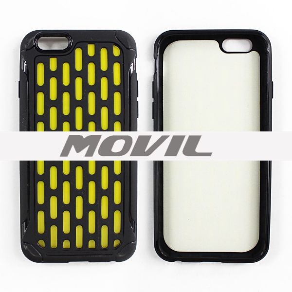 NP-2494 Doble capa Napoleon PC TPU funda para iPhone 6-9